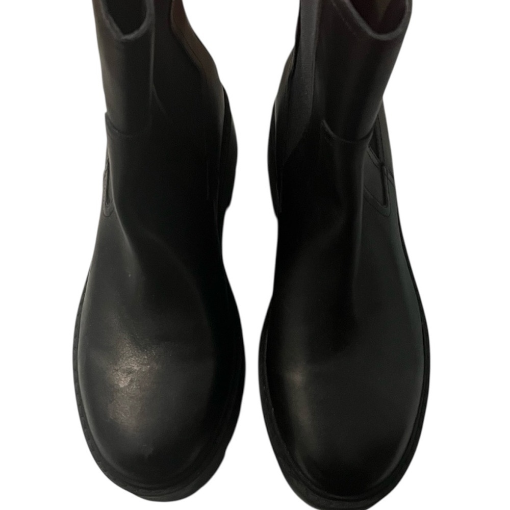 New without box Mark Fisher chunky Stylish Black leather Ankle Boots Size 8.5 - Picture 2 of 4